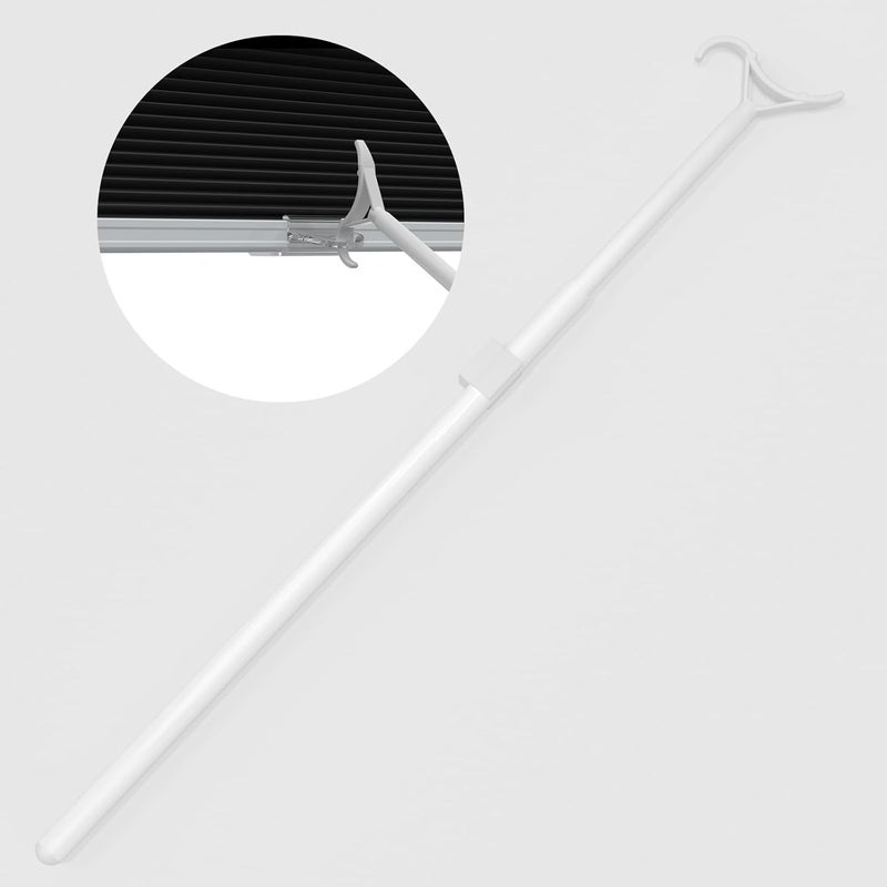 MYshade Draw Rod for Cordless Window Shades and Blinds,Roller Shades, Zebra Shades, Cellular Shades, Aluminum Rod, Easy to Pull The Shade Up and Down, 1Pack, White. - Image 1